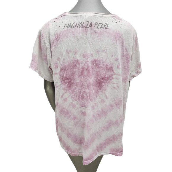 Magnolia Pearl Love Mozart Heart Pink Purple Shortsleeve Shirt Top OS - Picture 2 of 5